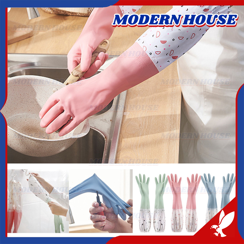 Sarung Tangan Cuci Panjang / Sarung Tangan Karet Cuci Piring Panjang/ Sarung Tangan Karet Latex Moti