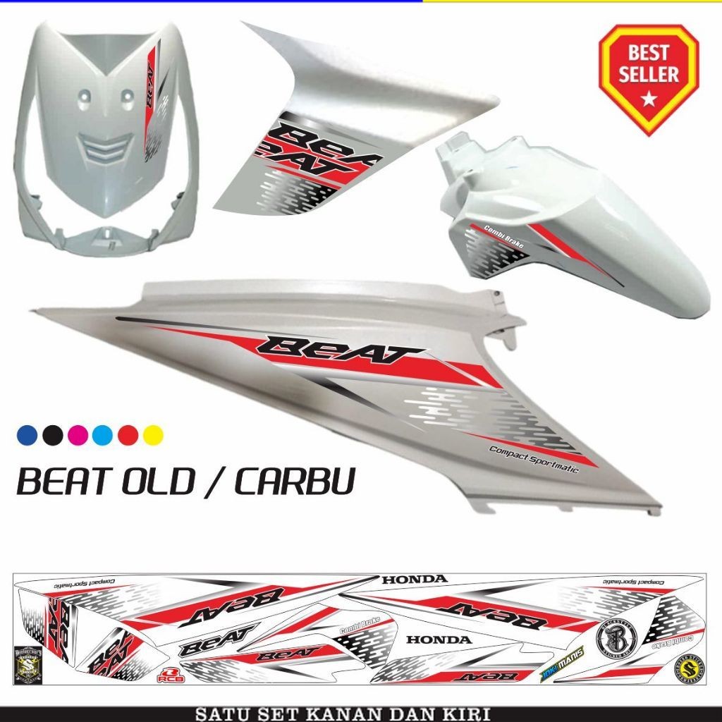 ALL WARNA MOTIF / STIKER MOTOR BEAT LAMA / STIKER BEAT OLD  / VARIASI BEAT OLD CARBU STRIPING