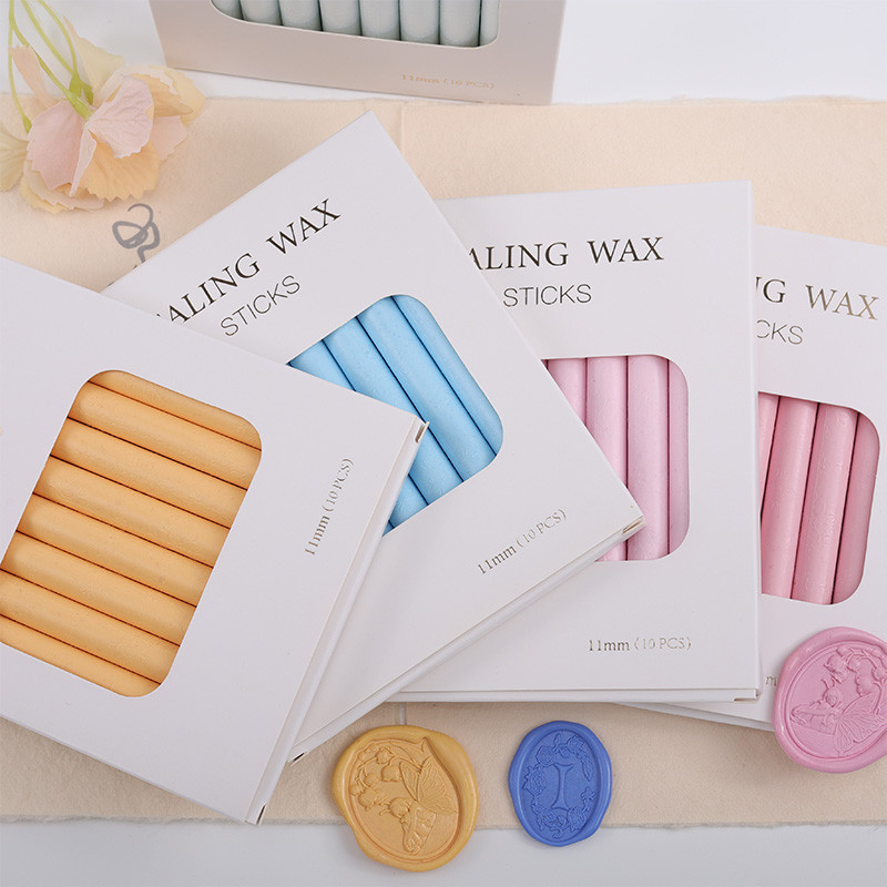 

New Popular Snow Sealing Wax Sticks Multicolour 10 Piece Box-Packed For Wax Seal Stamp Decoration Diy Handmade