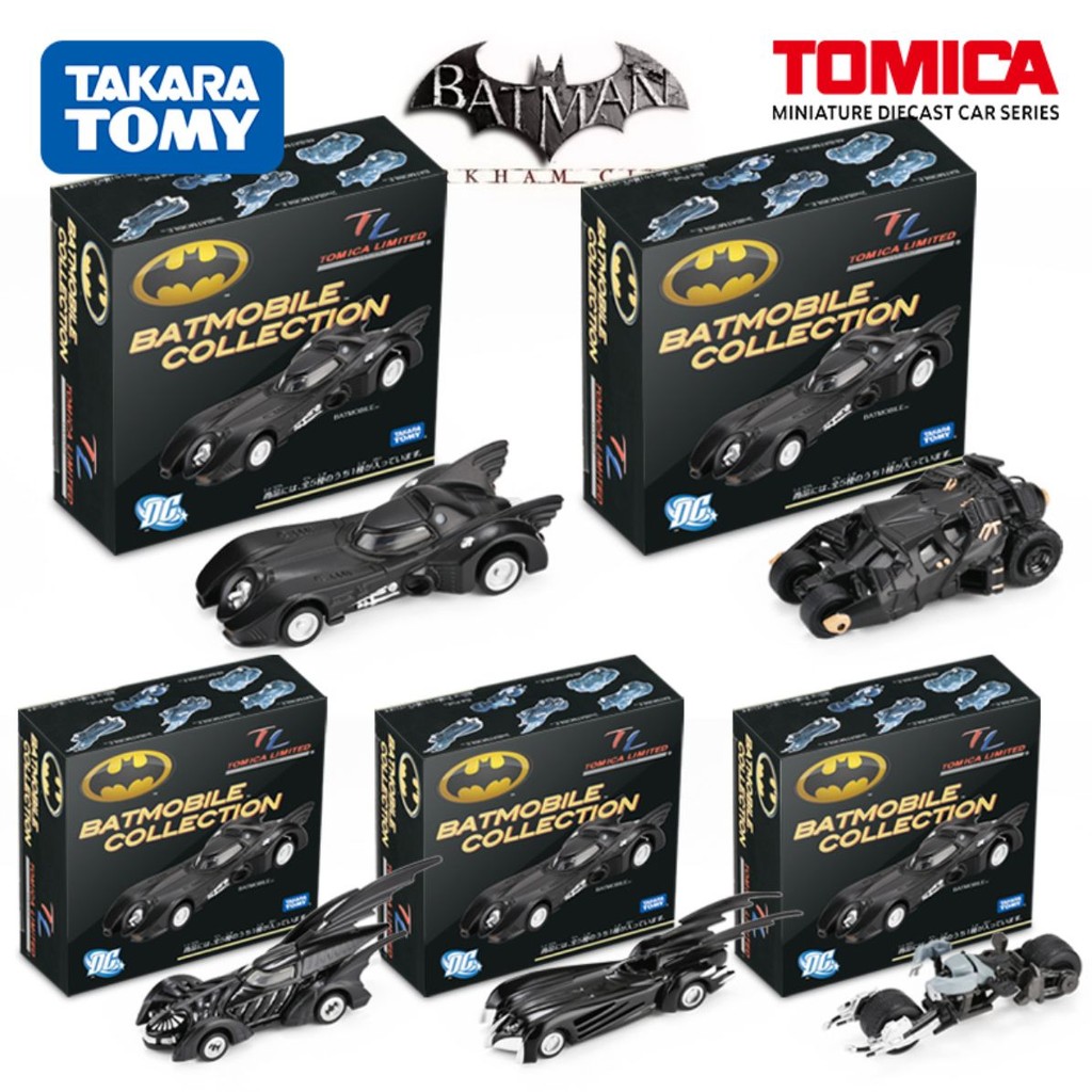 Takara Tomy Tomica Batman Batmobile 1234 Bat-Pod Scale Car Model Bike Replica Christmas Kid Hallowee
