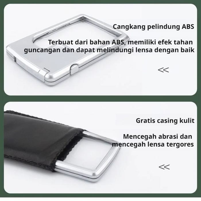 

HJK Kaca Pembesar Lensa Optik Lampu Led 3-6 Kali Ultra-Tipis Rectangular Light Portable Magnifying