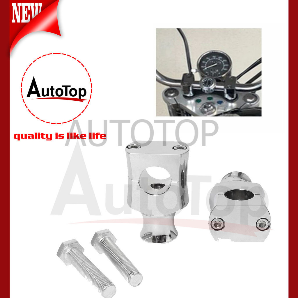 AUTOTOP Raiser stang . Dudukan Setang Motor Custom Chopper  Bobber  Harley.Riser EVO 7cm Import .