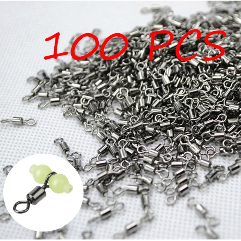 BARANG MANCINGKU/ JYJ Konektor Umpan Kail Pancing Copper Stainless Steel 5# 100 PCS - KAIL PANCING M