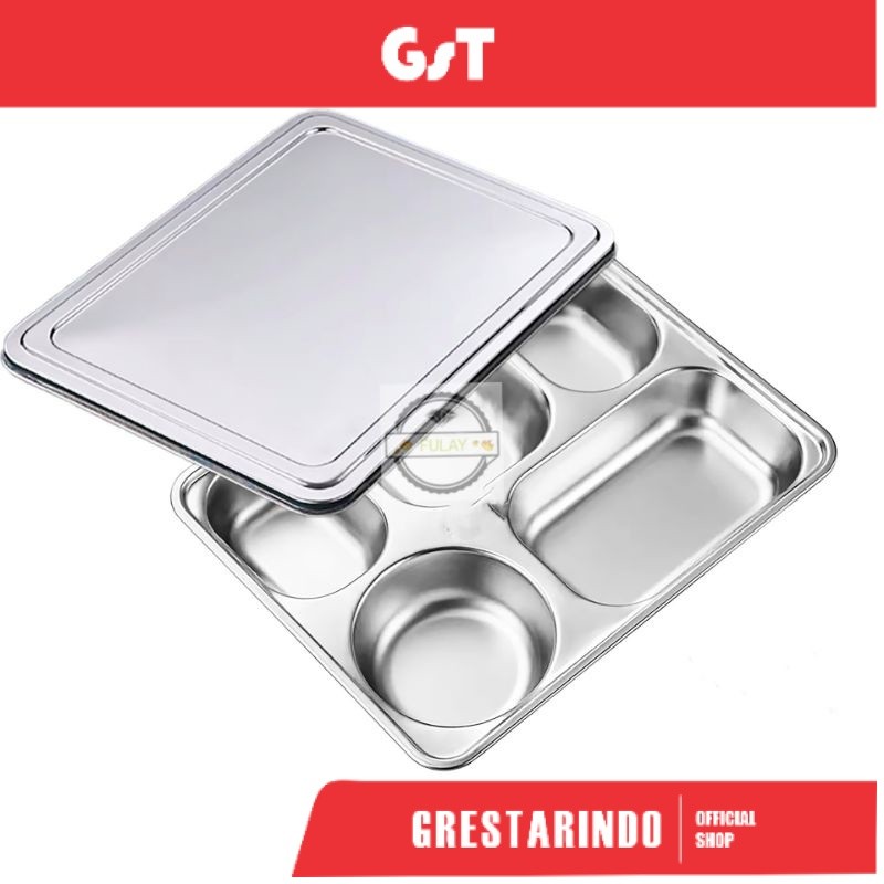 PIRING MAKAN 5 SEKAT 100% STAINLESS STEEL