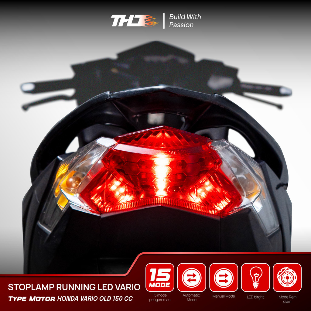 Thd Stoplamp Running Vario 125 Old Vario 150 Old KZR Stoplamp Running 15 Mode Lampu Rem Belakang Var