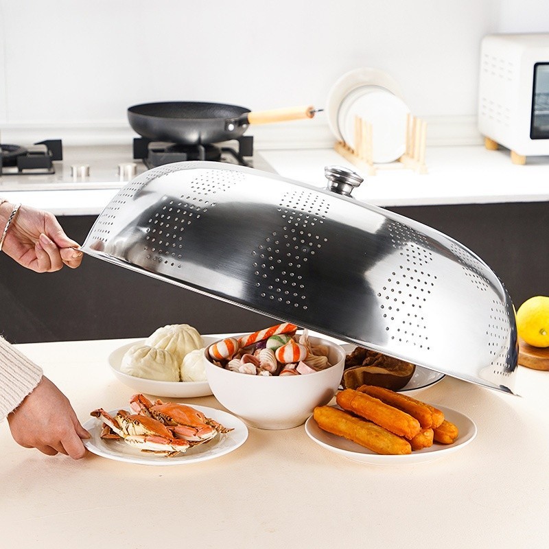 Model baru dijual King Balance Penutup Makanan Stainless Tebal Tudung Saji Stainless Besar Food Cove