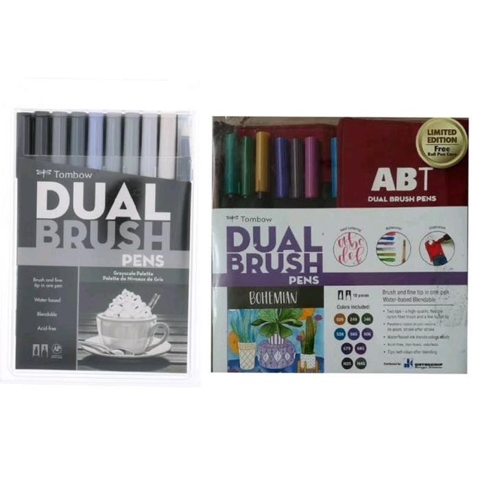 

best -BUY 1 GET 1 FREE SET 2X10 ABT TOMBOW BRUSHPEN BUNDLE SET FREE POUCH PAKET 20 BRUSH PEN - Primary Bohemian with pouch