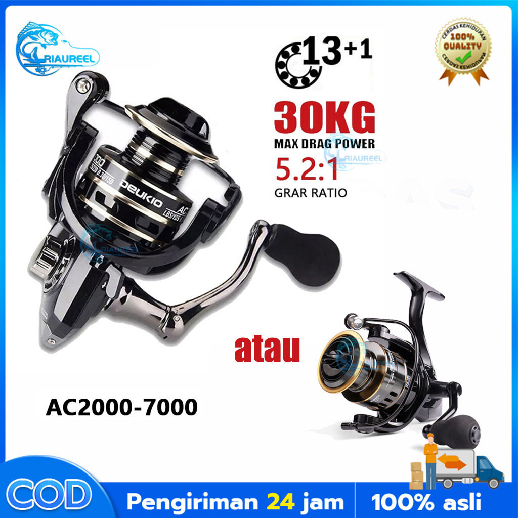[Riaureel] Reel Pancing Deukio Reel Spinning Saltwater NX2000 AC3000-7000 Fishing Reel 12kg Max Drag