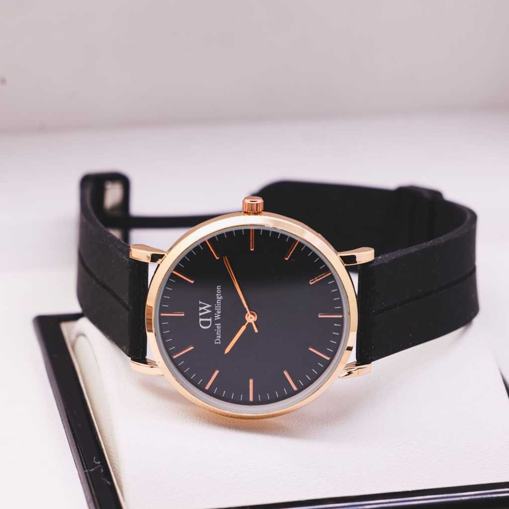 (PROMO) Jam Tangan Wanita & Pria DW PETITE Tali Magnet Bahan Karet Rubber Include Box Analog Tahan A