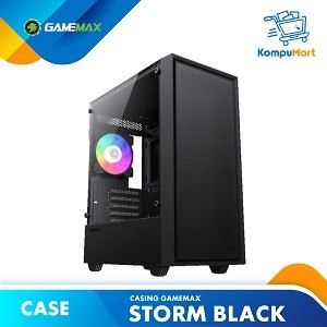 Casing Gamemax Storm Black PC Case Micro ATX / M-ATX