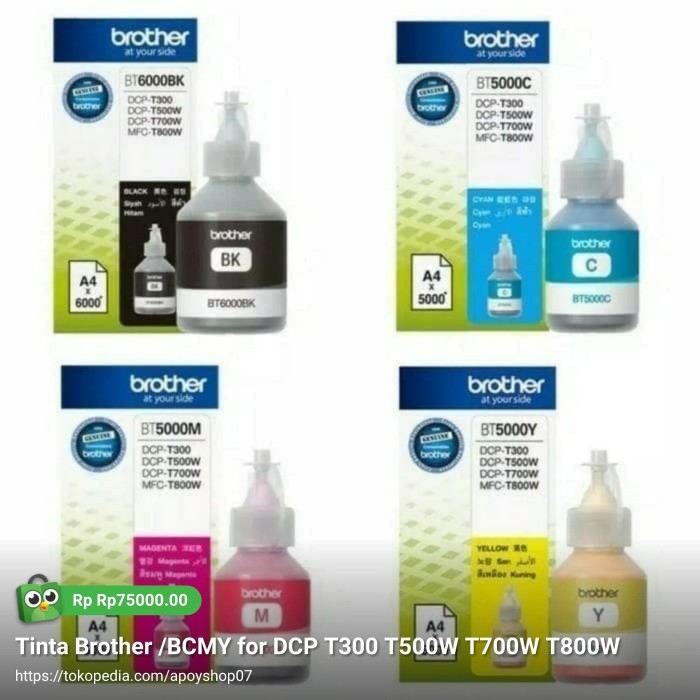 

[Promo]Terjangkau Tinta Brother Bt6000 & Bt5000 (1set) Original BT 6000 BT 5000 - Multi