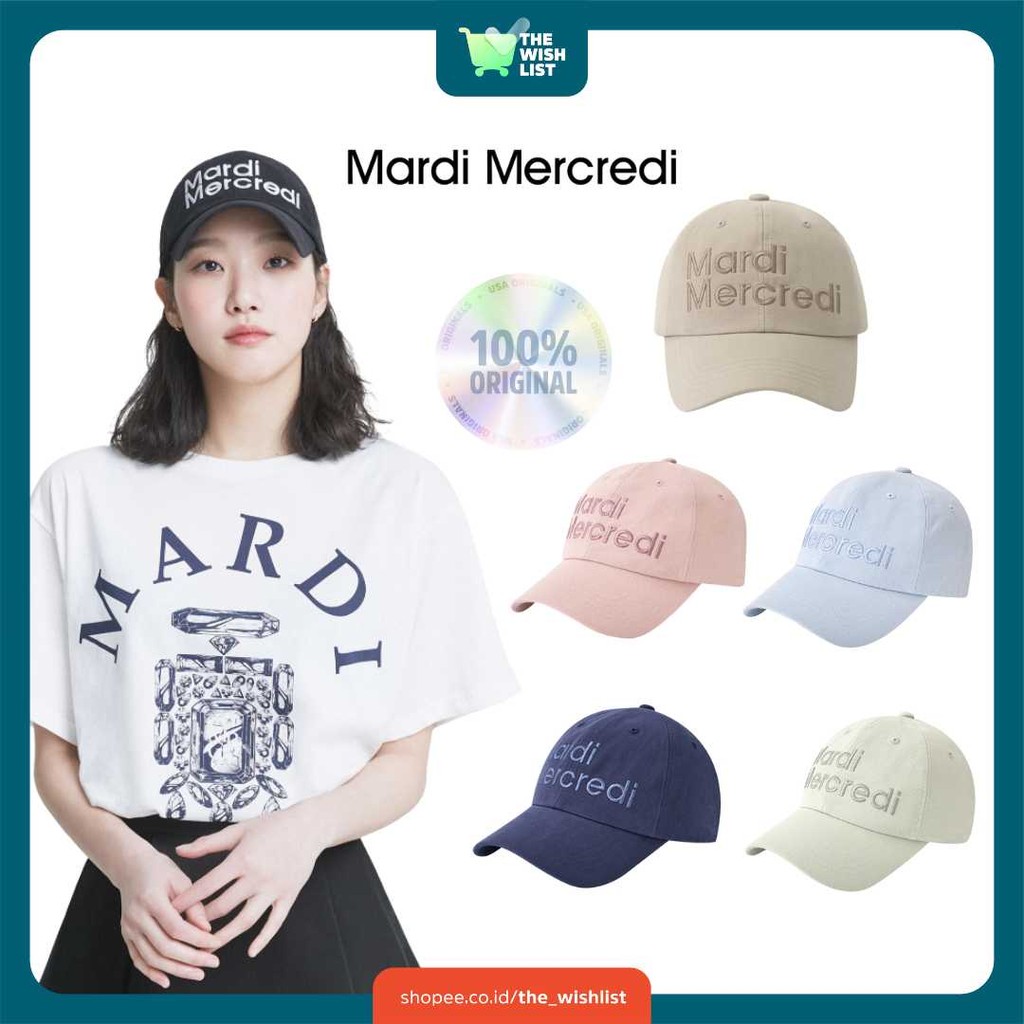 Mardi Mercredi Cap Topi Unisex Hat ORI KOREA