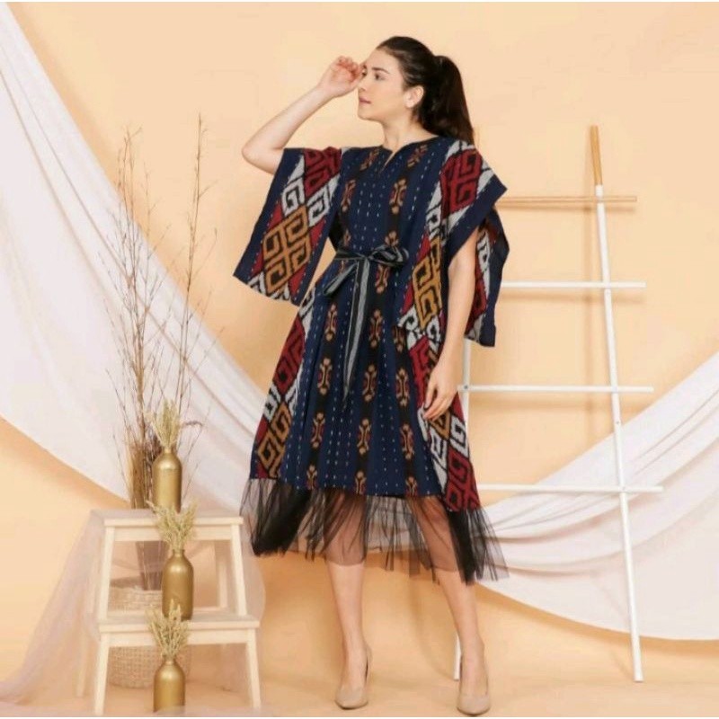 Baju tenun couple tenun dress tenun  atasan wanita tunik tutu baju tenun tile