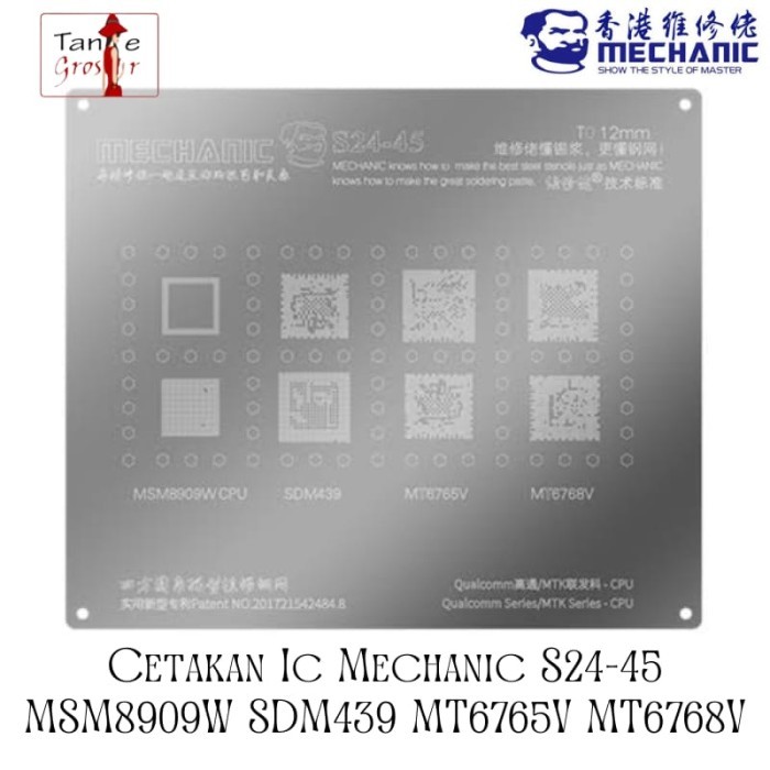 PLAT CETAKAN IC BGA MECHANIC S24-45 CPU MSM8909W SDM439 MT6765V ORI