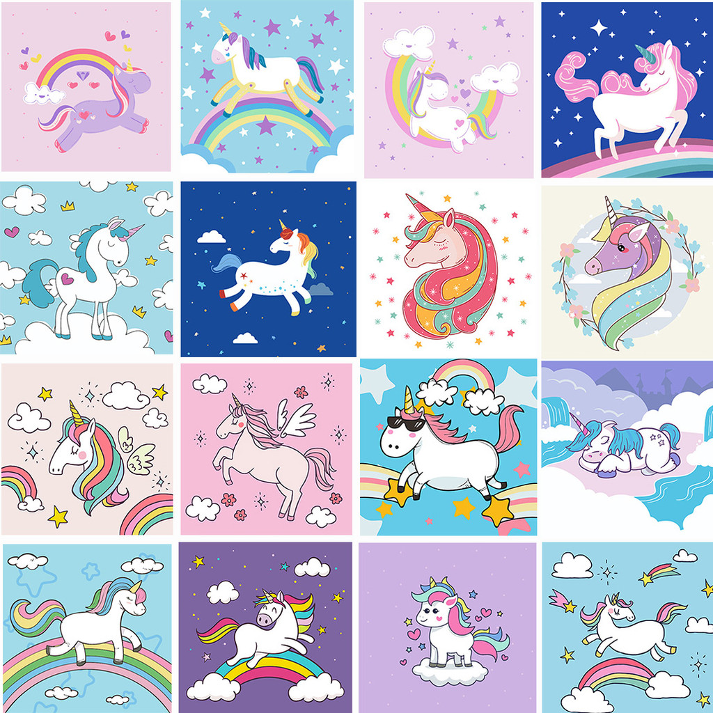 

Children's Painting By Number Colorful Animals Simple DIY Kits On Canvas Acrylic Paint Oil Picture Of Coloring By Number Decor