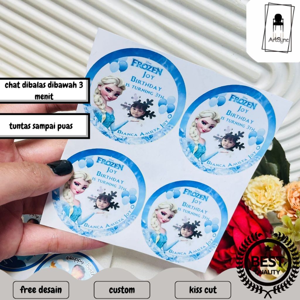 

Syncart Sticker Undangan Ulang Tahun Anak Label Stiker Happy Birthday Bahan Vinyl Anti Air
