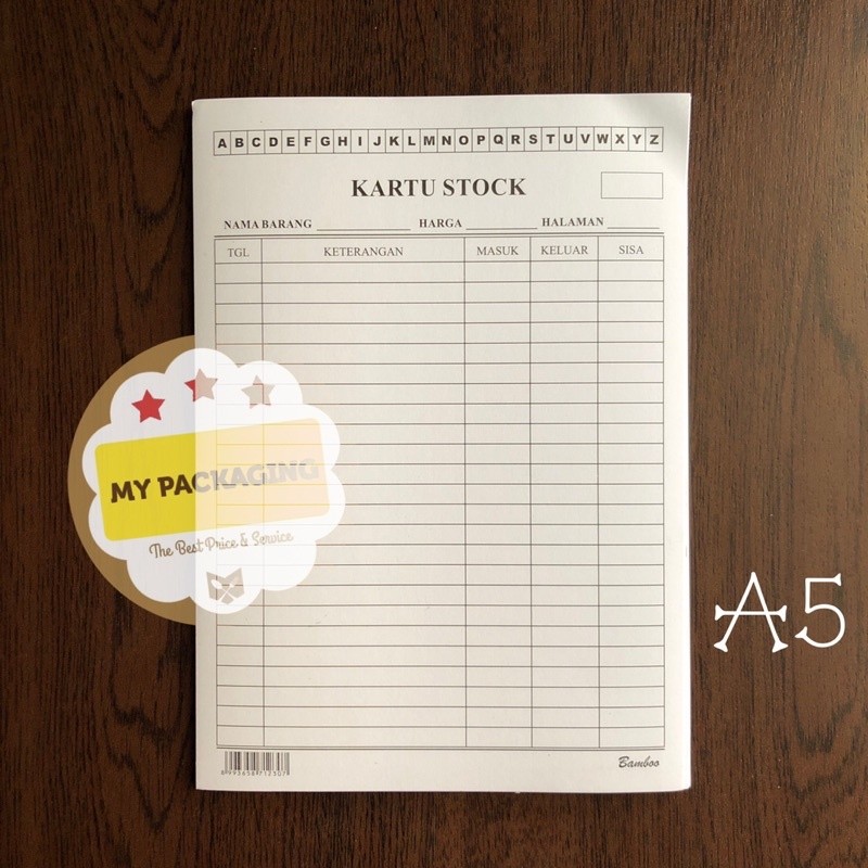 

Alat Tulis - Kartu Stock barang / Stock Card ukuran A5 [50 Sheets]