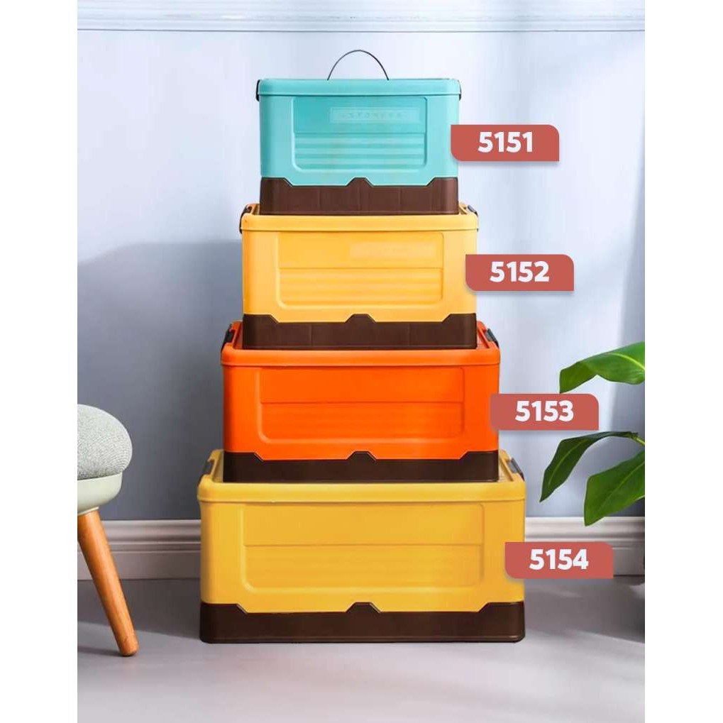 Storage Box Lipat | Folding Container Box Kotak Plastik Tempat Baju/ Mainan Kotak Penyimpanan Kecil 