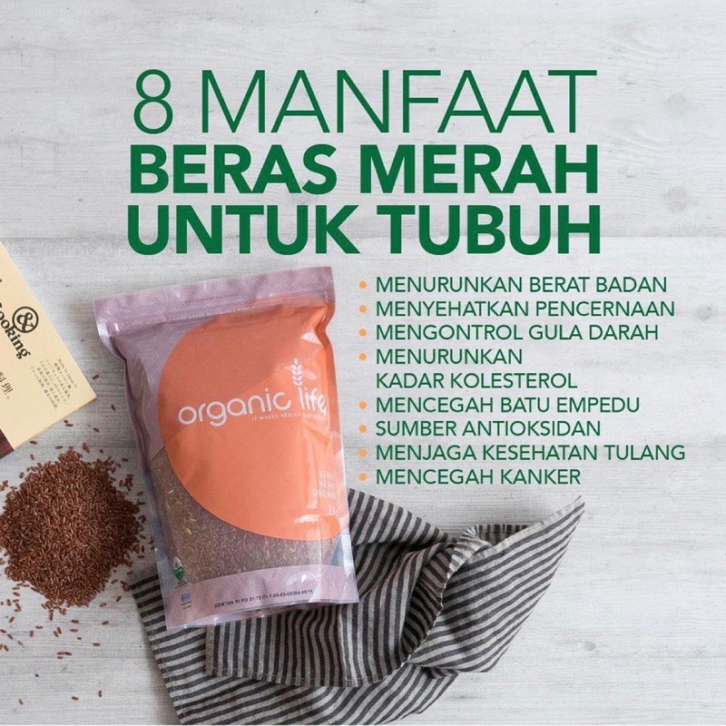 

[oddsolshop] pekanbaru/Organic Life Beras Merah 2KG