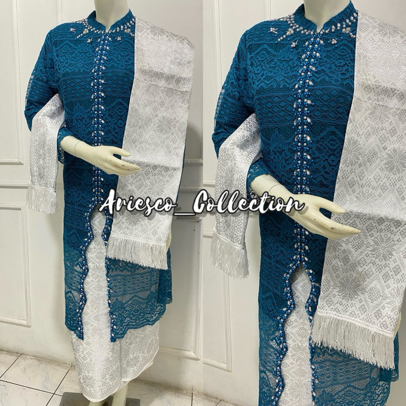 Set Kebaya Brokat Payet Lalisa | Kebaya Tunik Zig Zag | Kebaya Set Songket | Kebaya Modern | Kebaya 