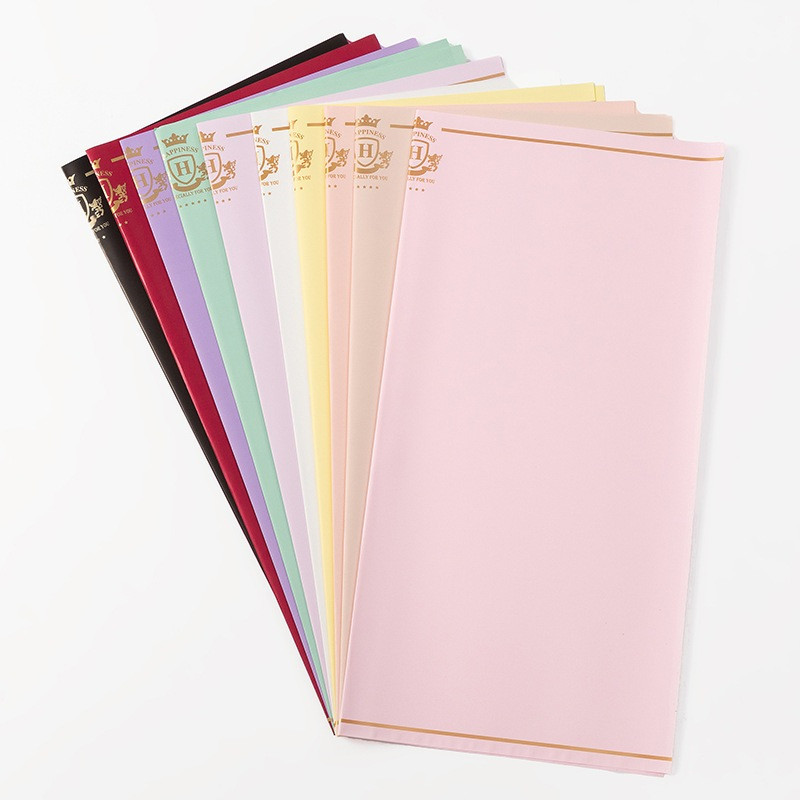 

20 LEMBAR Flower Wrapping Paper Crown List Gold Bunga Cellophane Kertas Bunga Solid Florist KB084