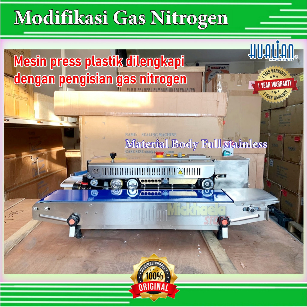 MODIFIKASI Mesin Continuous Sealer Nitrogen Gas Flushing Packing Snack