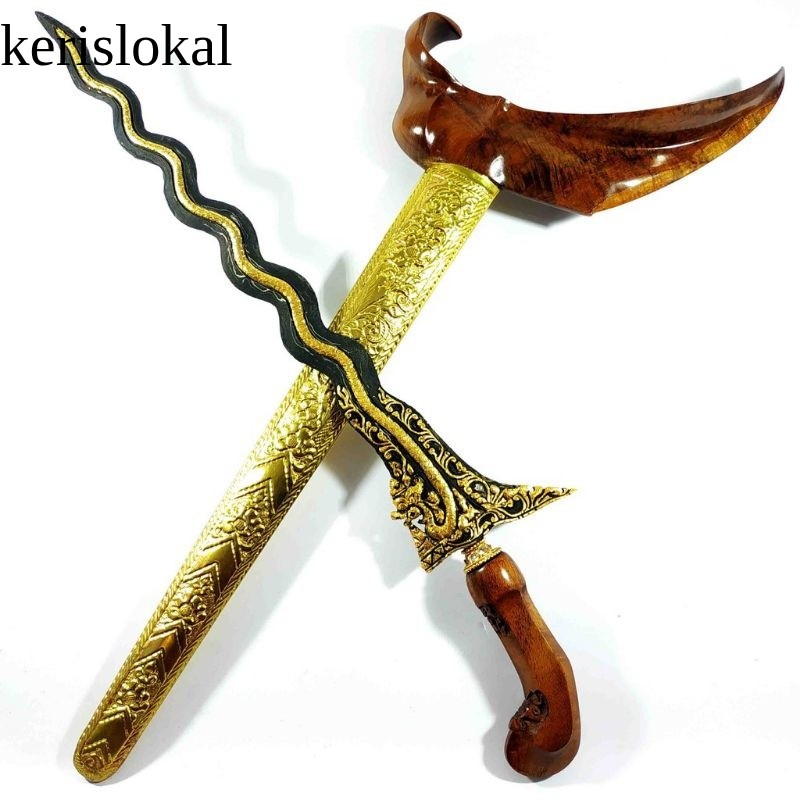 Keris Kamardikan Naga Sosro Kinatah Sepuhan Emas KL8