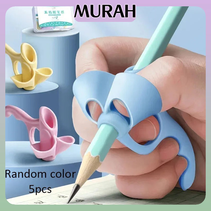 

5Finger Pencil Handle Grips Pen Holder / Writing Grip Pencil Holder / Pensil Grip Alat Bantu Tulis Anak