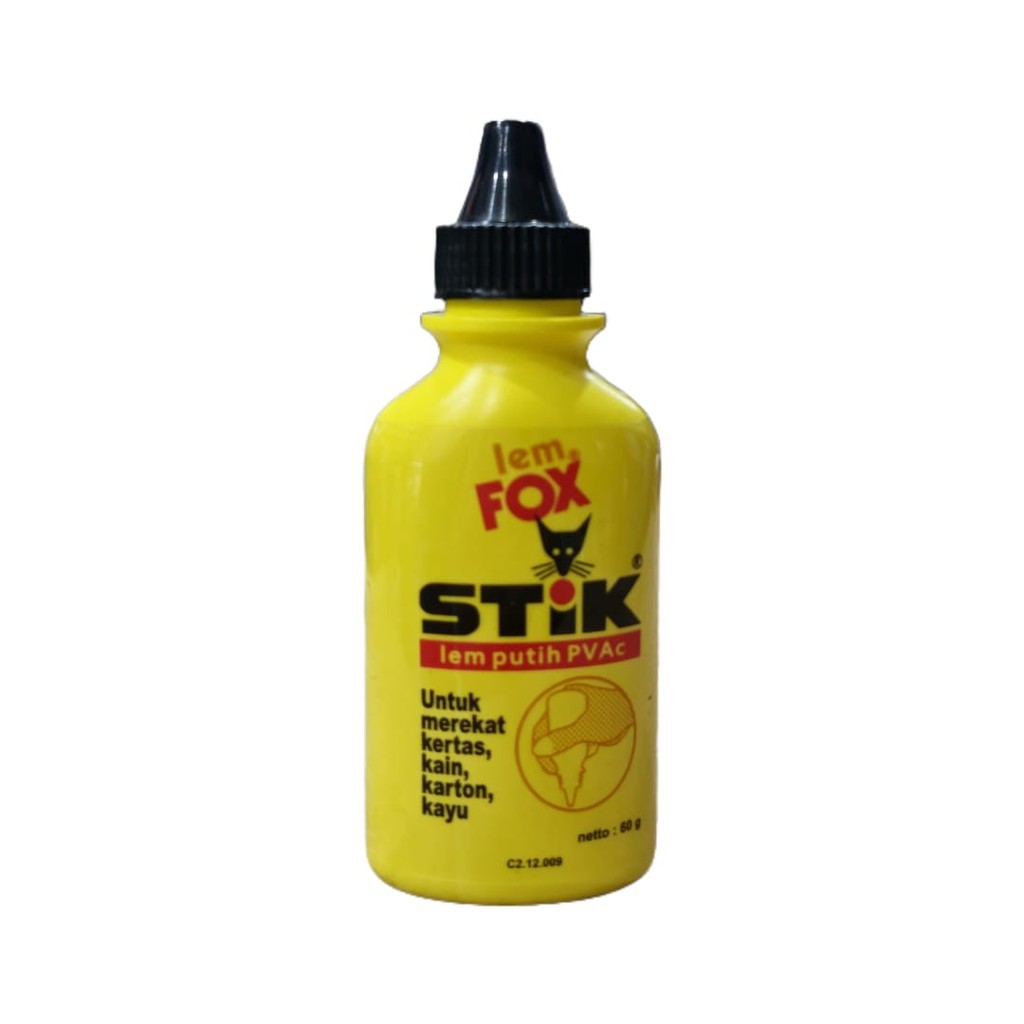 

LEM FOX STIK 60 GRAM LEM PUTIH PVAC