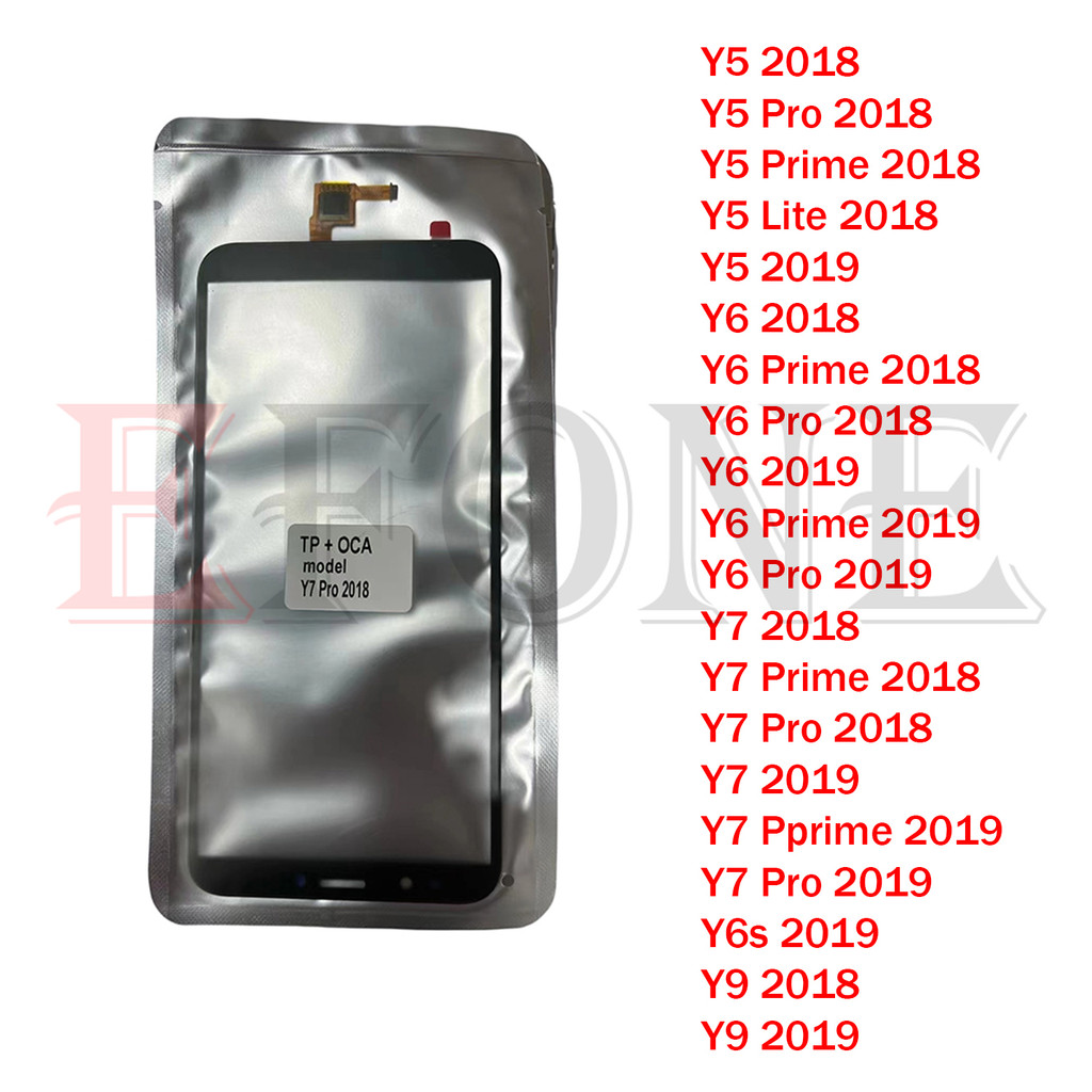 For Huawei Y5 Y6 Y6s Y7 Y9 Pro Prime 2018 2019 Outer Screen Digitizer Sensor Tou  Glass Panel LCD Di