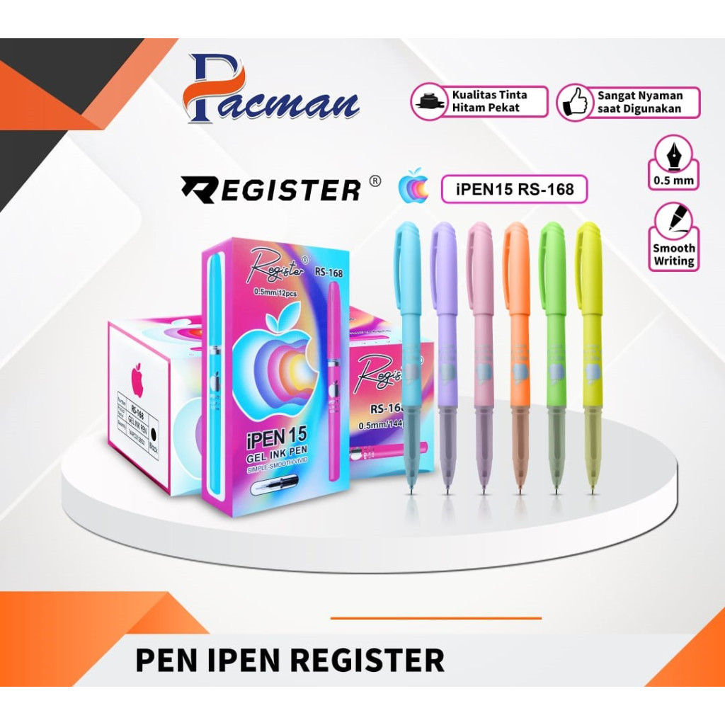 

Pulpen Gel PACMAN iPEN 0.5mm (12PC)