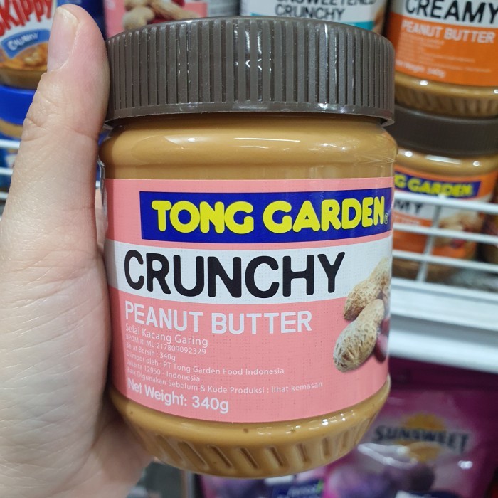 

New Arrival tong garden crunchy peanut butter 340gr / selai kacang