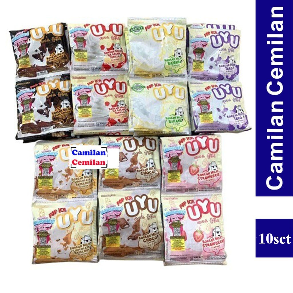 

Pop Ice UYU Korean Milk Renceng isi 10 sct x 23 gr