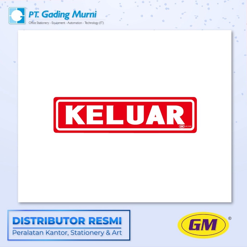 

GM LABEL KECIL LK 218 WARNA KELUAR