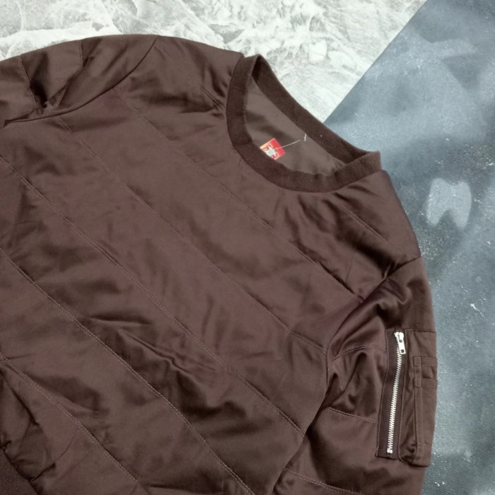 jaket crop bomber brown wanita