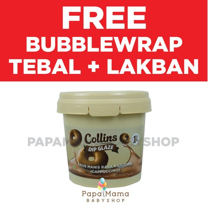 

✨TERLARIS -Collins Colins Dip Glaze Selai Topping Donat Bolu Kue 1KG - CAPUCCINO