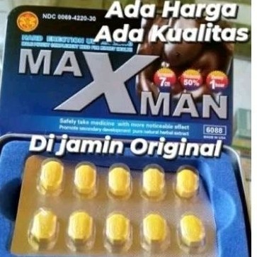 Maxman Tablet Asli Obat Maxman Original 10Pcs .Gratis ongkos kirim (HANYA MENJUAL PRODUK ORIGINAL)