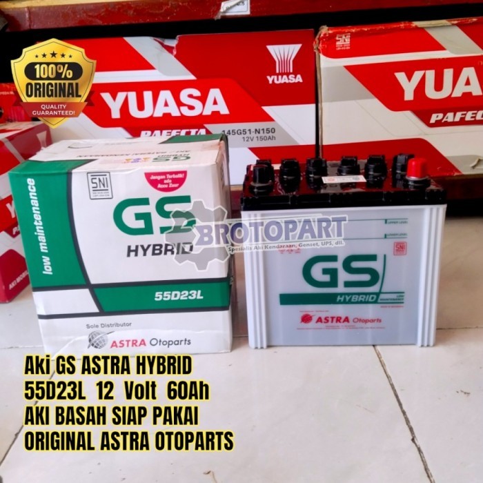 Aki Mobil Nissan Juke, Serena, Xtrail GS ASTRA 55D23L HYBRID 60Ah