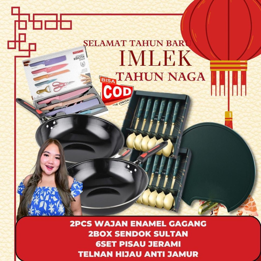 

DS.ID COD BELI LOKAL SPECIAL IMLEK ( 2PCS WAJAN ENAMEL , 2BOX SUNDOK SULTAN , 1PCS 6SET PISAU JERAMI, 1PCS TALENAN HIJAU )