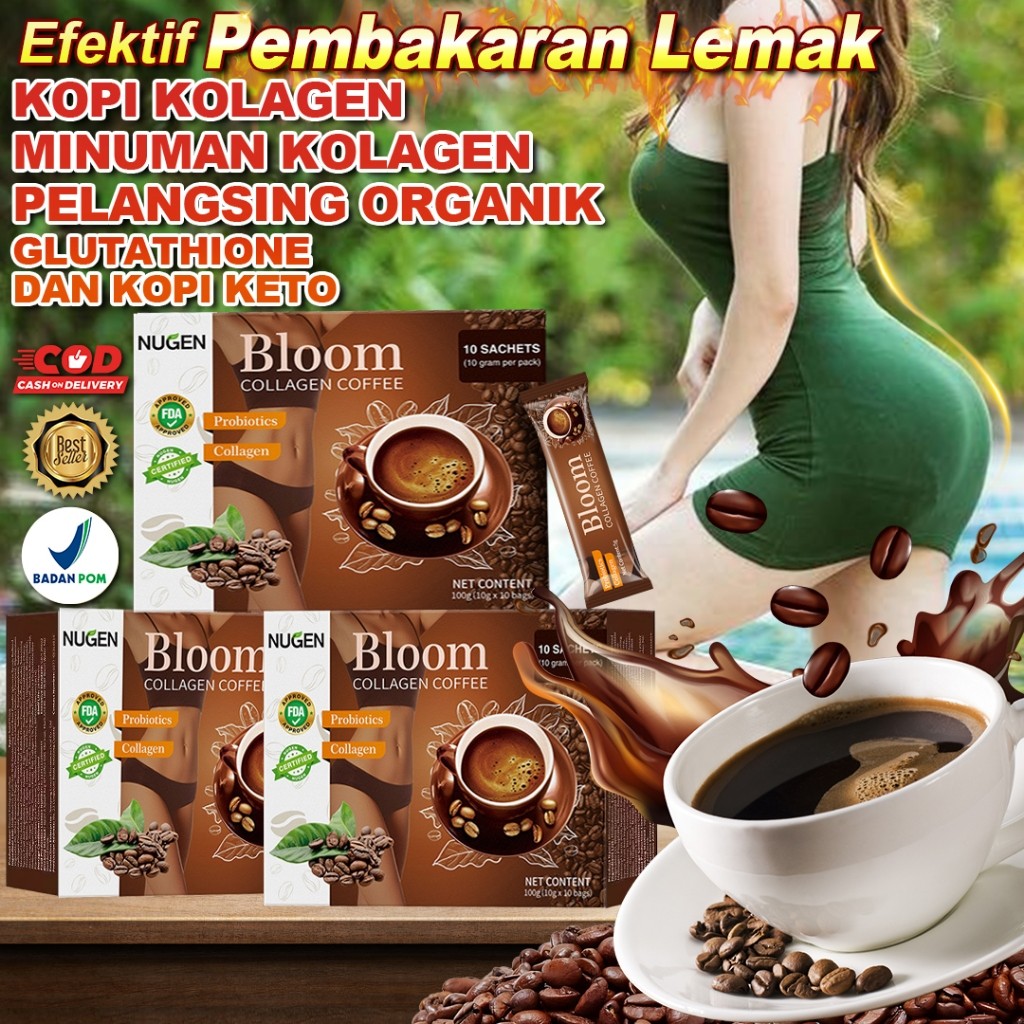 

Kopi Kolagen Bloom, Minuman Kolagen, Kopi Pelangsing, Kopi Diet Organik Glutathione, Kopi Keto