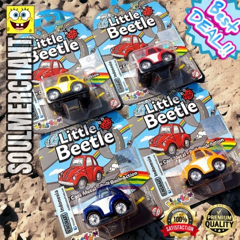 Kinsmart Little Beetle Volkswagen Tampo Putih