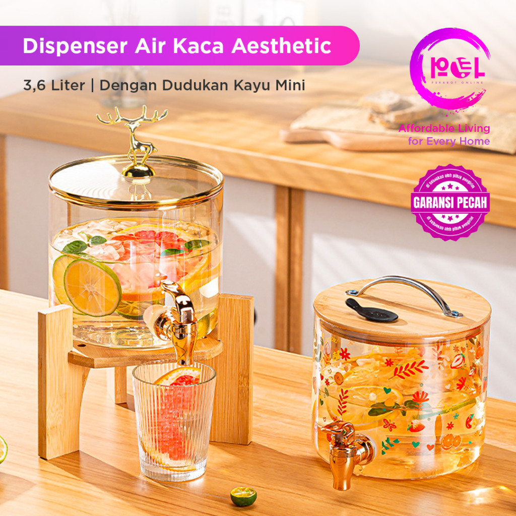 hg63fv [POL] COD Dispenser Air Kaca Sultan 3.6 Liter | Ketel Air Kaca | Dispenser Estetik