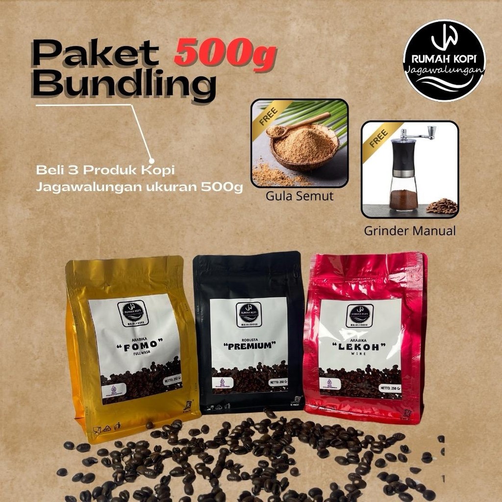 

Paket Bundling Kopi Jagawalungan 500g + Bonus Grinder Manual