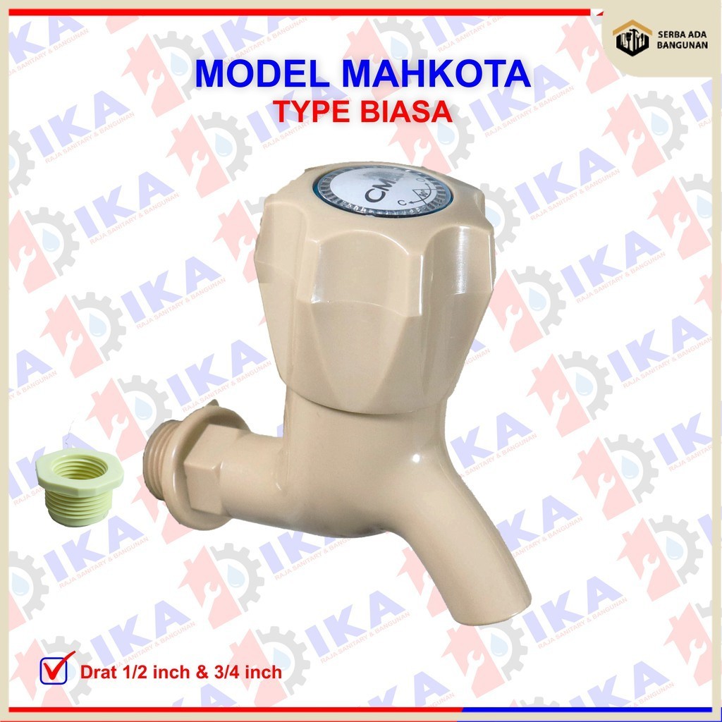 kran air tembok pvc mahkota CML warna murah bagus berkualitas