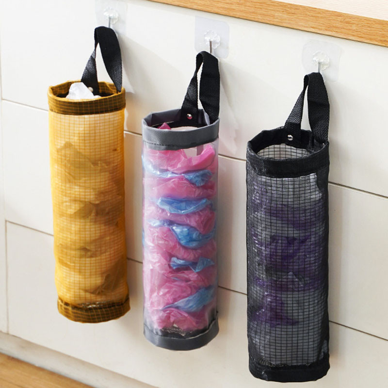 Kitchen Wall-mounted Storage Basket, Household Large-capacity Plastic Bag Storage Bag Plastic Bag St
