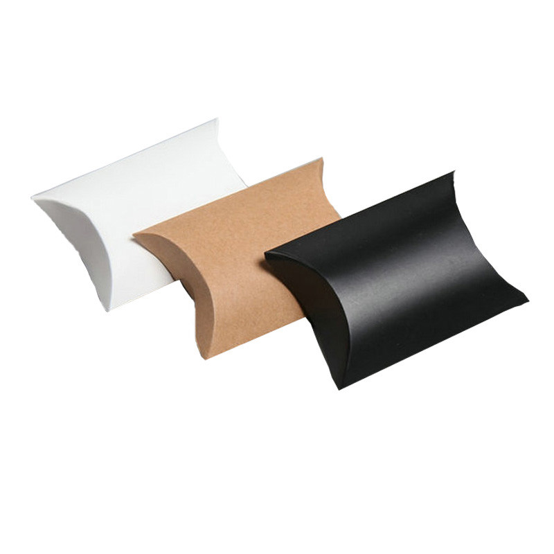 

10/40/100pcs Gift Box Packaging Box Pillow Shape Candy Box Bag DIY Wedding Party Favor Kraft Paper Boxes Christmas Supplies