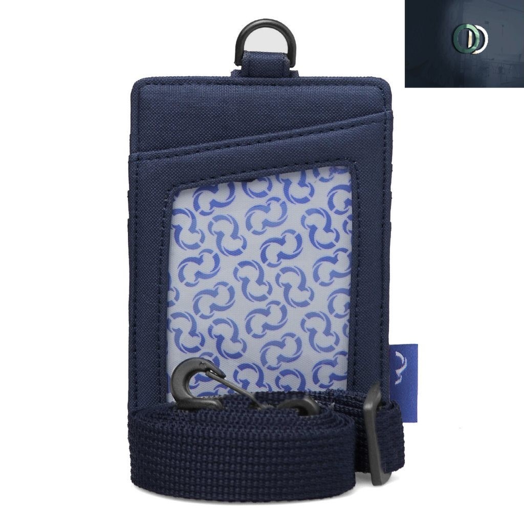 

PROMO HOT SALE !! / Wallts Exon Navy - Lanyard Name Tag Id Card Pria Wanita
