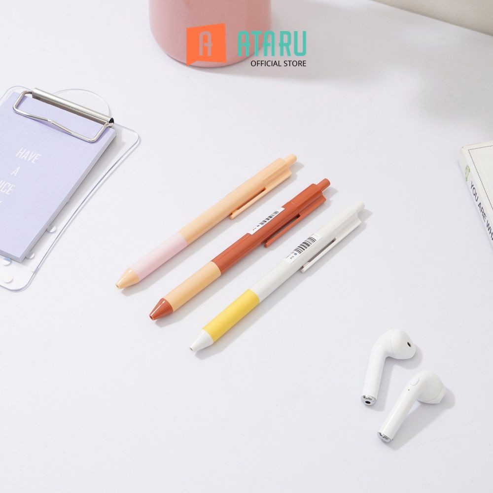 

Ataru Set 3 Pcs Pulpen Hitam Retractable - Pink Pena Ballpoint Pen Bolpoin Alat Tulis