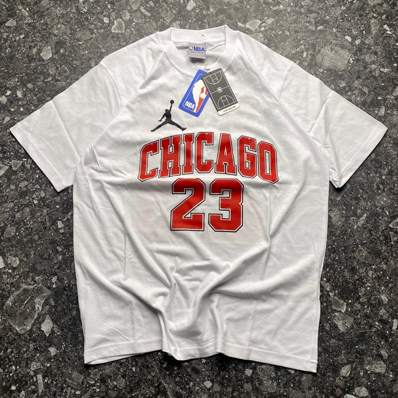 KAOS CHICAGO - JORDAN 23 PUTIH OVERSIZE MIRROR ORIGINAL