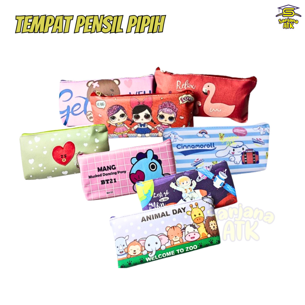 

Tempat Pensil Resleting / Pencil Case Resleting Karakter PIPIH / Kotak Pensil Lucu
